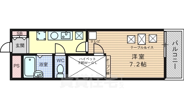 レオパレスUrban桂坂の間取り