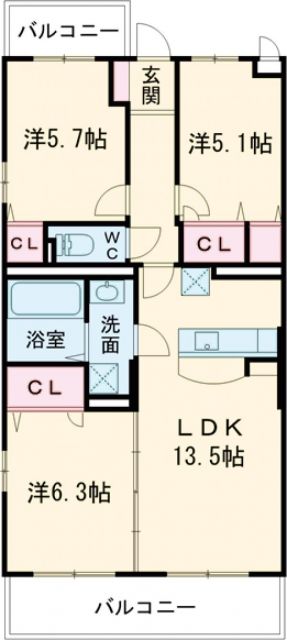 エルブコートの間取り