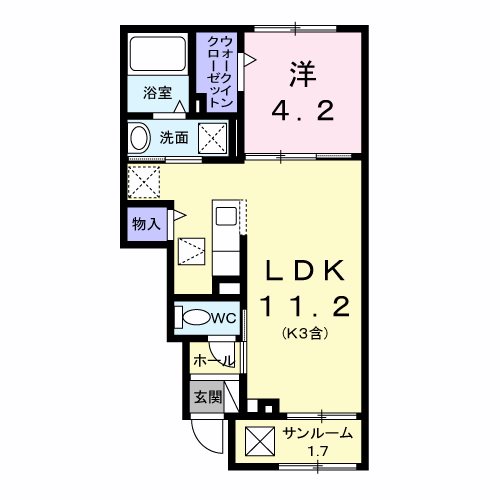 ラミューズ佐久平の間取り