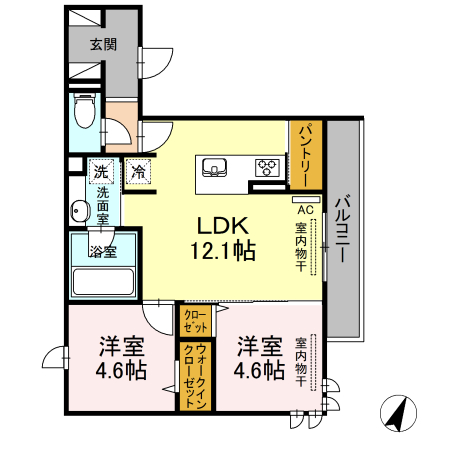 セジュール谷本の間取り