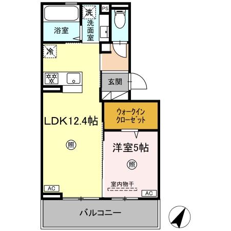 Ｄ-ROOM引水202の間取り