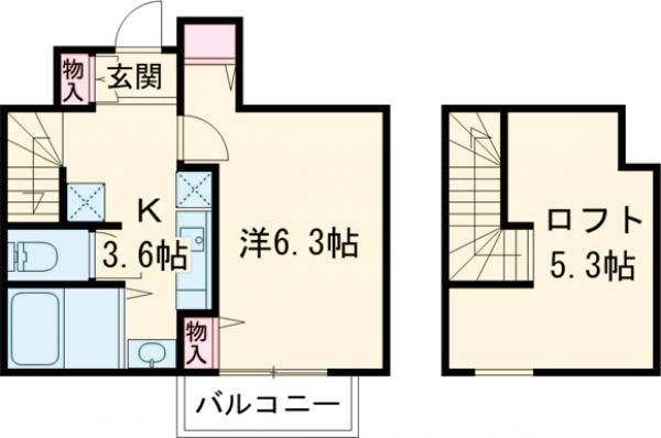 【ソフィータＭＩＳＨＵＫＵの間取り】