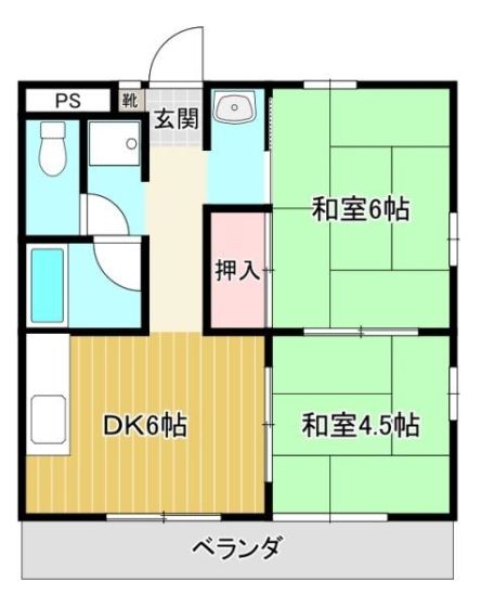 岩国市麻里布町のマンションの間取り