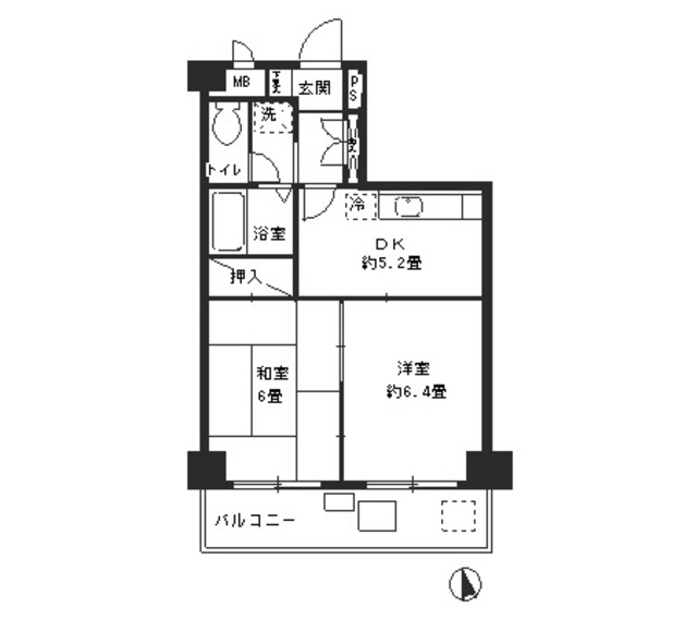 横浜市西区平沼のマンションの間取り