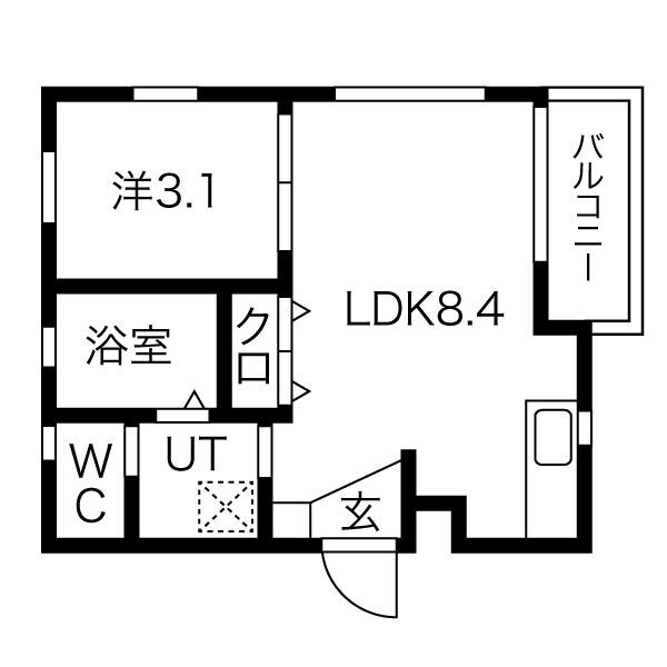 【半田市新川町のアパートの間取り】