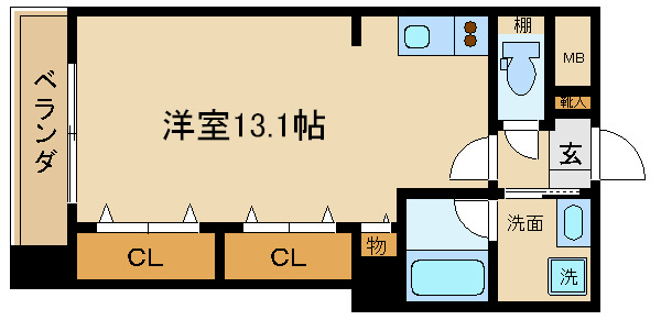 京都市中京区梅忠町のマンションの間取り