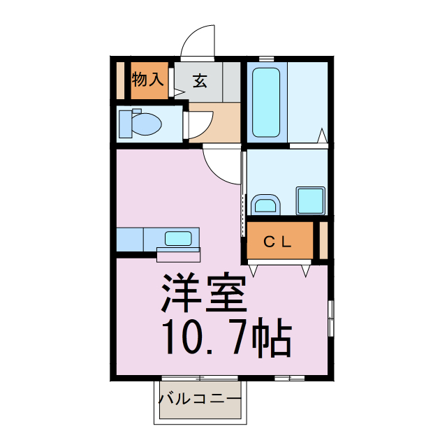 古河市下辺見のアパートの間取り