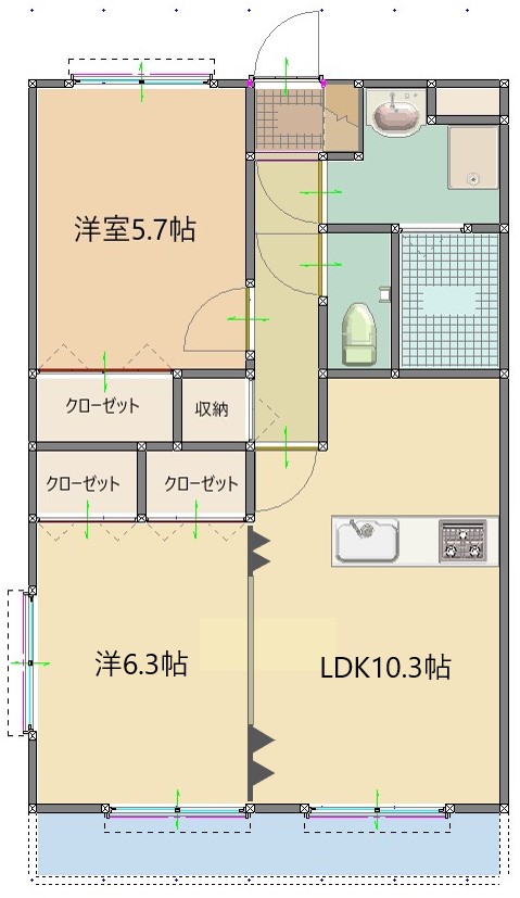 林マンションFの間取り