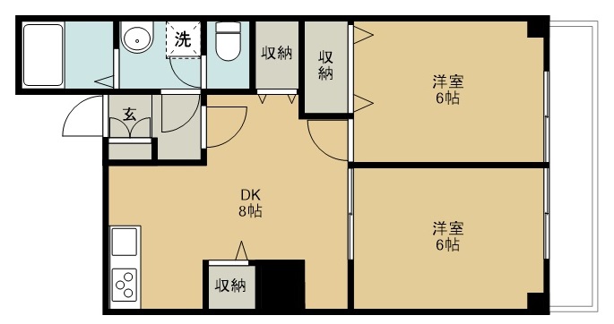 ラポールいでかの間取り