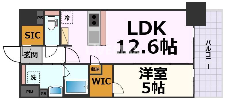 S-RESIDENCE亀島駅前blazeの間取り