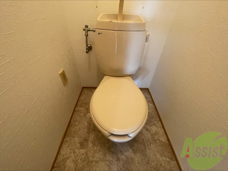 トイレ　こちらはトイレです、トイレは洗面脱衣所の横に扉があります。