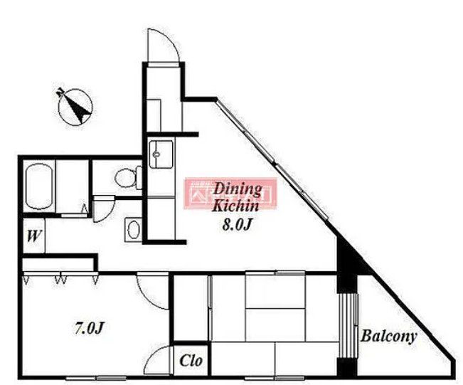 バス・シャワールーム　間取図
