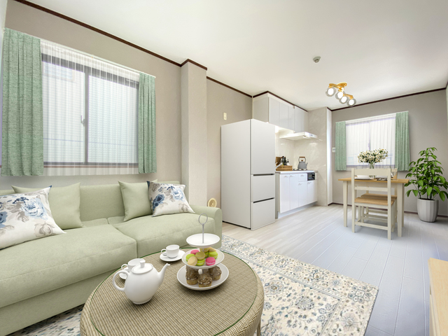 居室・リビング　こちらの家具はＣＧです。家具付きではございません。