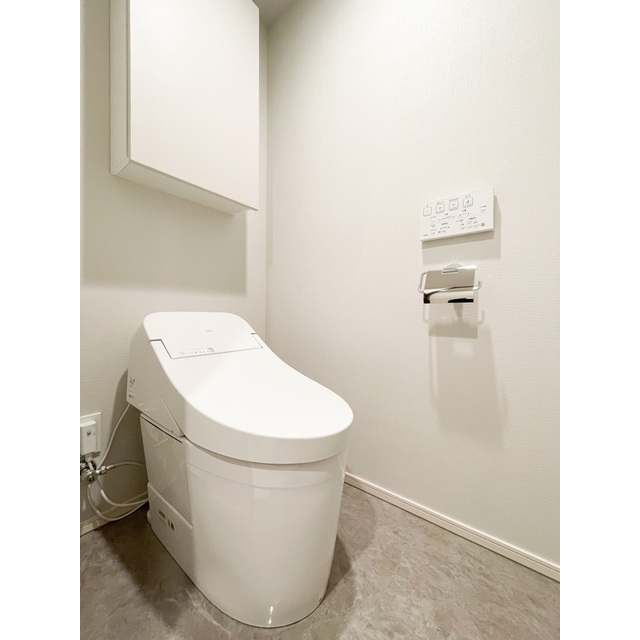 トイレ　落ち着いた色調のトイレです