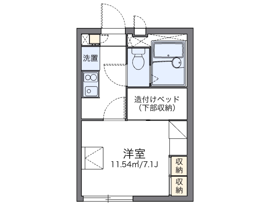 地下鉄鶴舞線 植田駅 バス乗車時間：19分 最寄りバス停で下車 徒歩3分 2階建 築25年の間取り写真