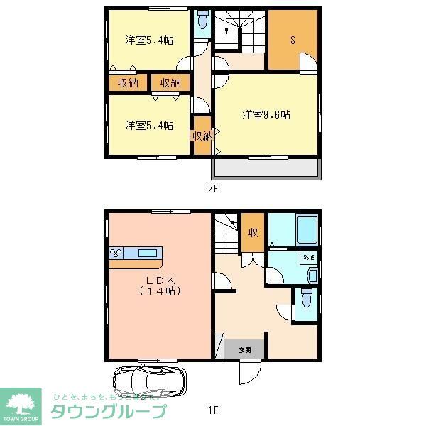 ＪＲ常磐線 南柏駅 徒歩14分 2階建 築22年の間取り写真