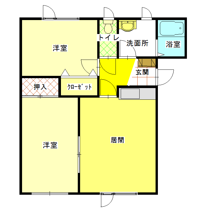 ハイツ藤田の間取り