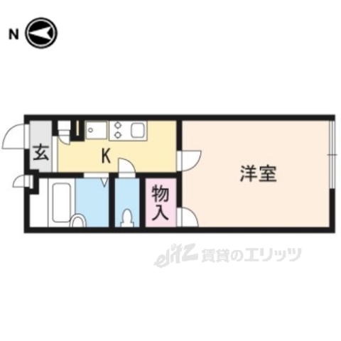 京都市南区東九条西岩本町のアパートの間取り