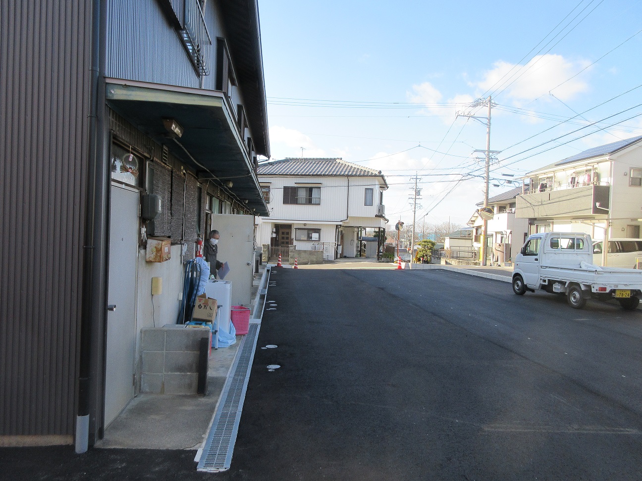 【小野田荘の駐車場】