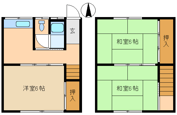 小野田荘の間取り