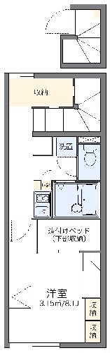 レオパレスＫＭハイツの間取り