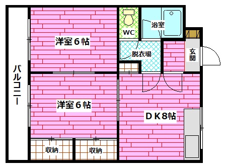 安芸郡府中町鶴江のマンションの間取り