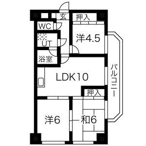 メゾンドエクセル常滑西館の間取り