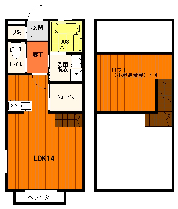 エスポワール君ケ塚の間取り