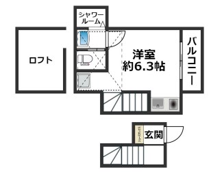 神戸市垂水区山手のアパートの間取り