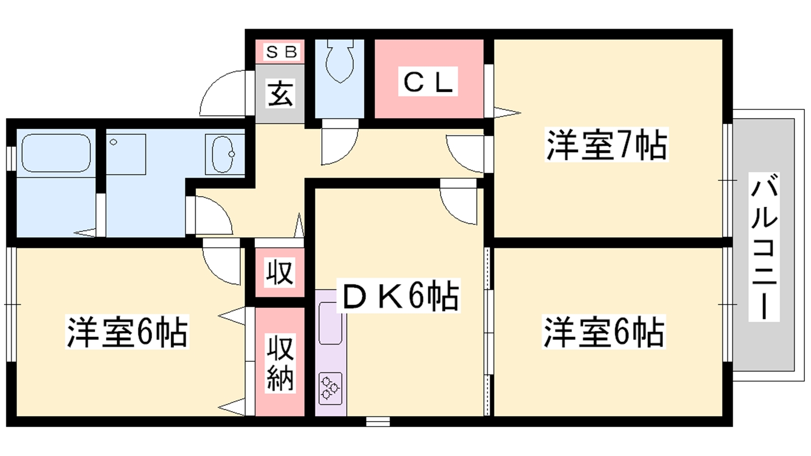 グランドゥールニシキの間取り