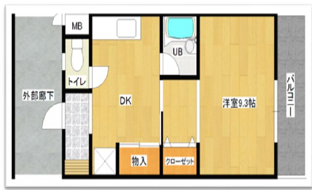 朝日台ハイツAの間取り