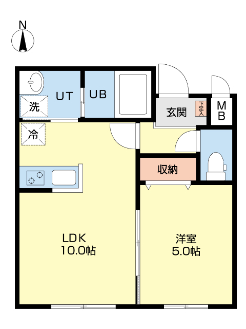 北広島市東共栄のマンションの間取り