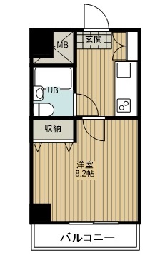 大阪市生野区林寺のマンションの間取り