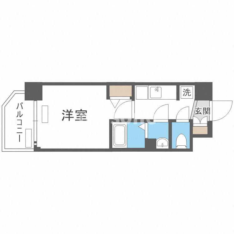 プレサンス長堀通グレイタスの間取り