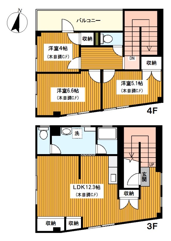 横浜市南区六ツ川のマンションの間取り