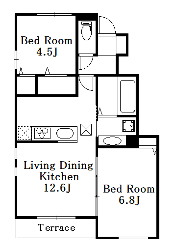 D-room三鷹fの間取り