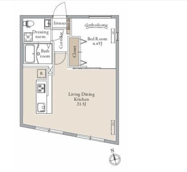 ＬｉｖｅＦｌａｔ千駄木の間取り