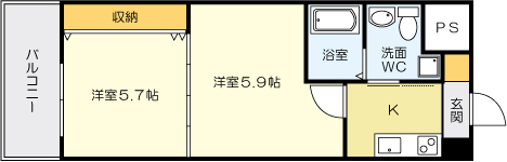 No.65　クロッシングタワーの間取り