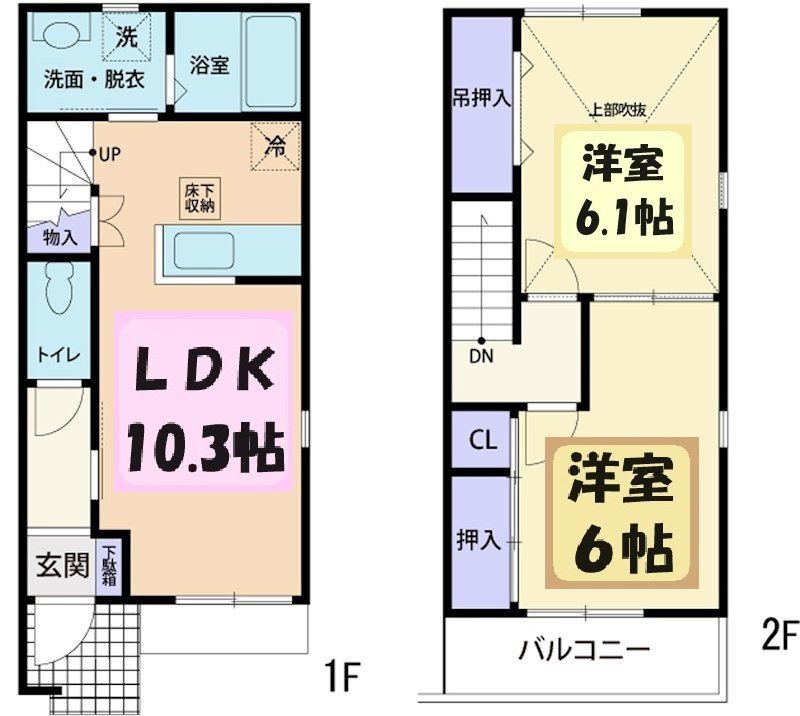 古河市三和のアパートの間取り