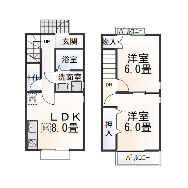 知立市宝のアパートの間取り