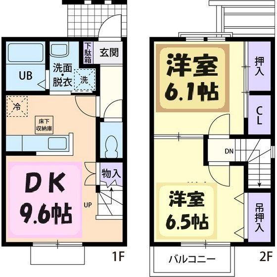 下都賀郡壬生町本丸のアパートの間取り