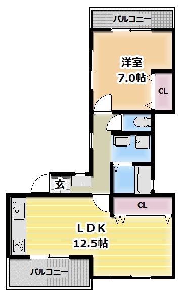 パルハイム85の間取り