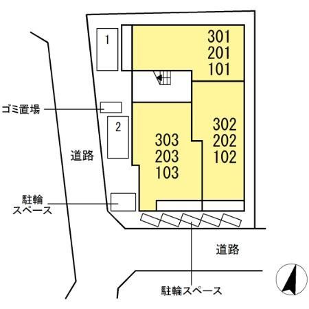 【相模原市南区相南のアパートのバルコニー】