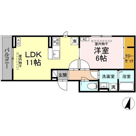 相模原市南区相南のアパートの間取り