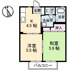 エターナル・レイ　Ａ棟の間取り