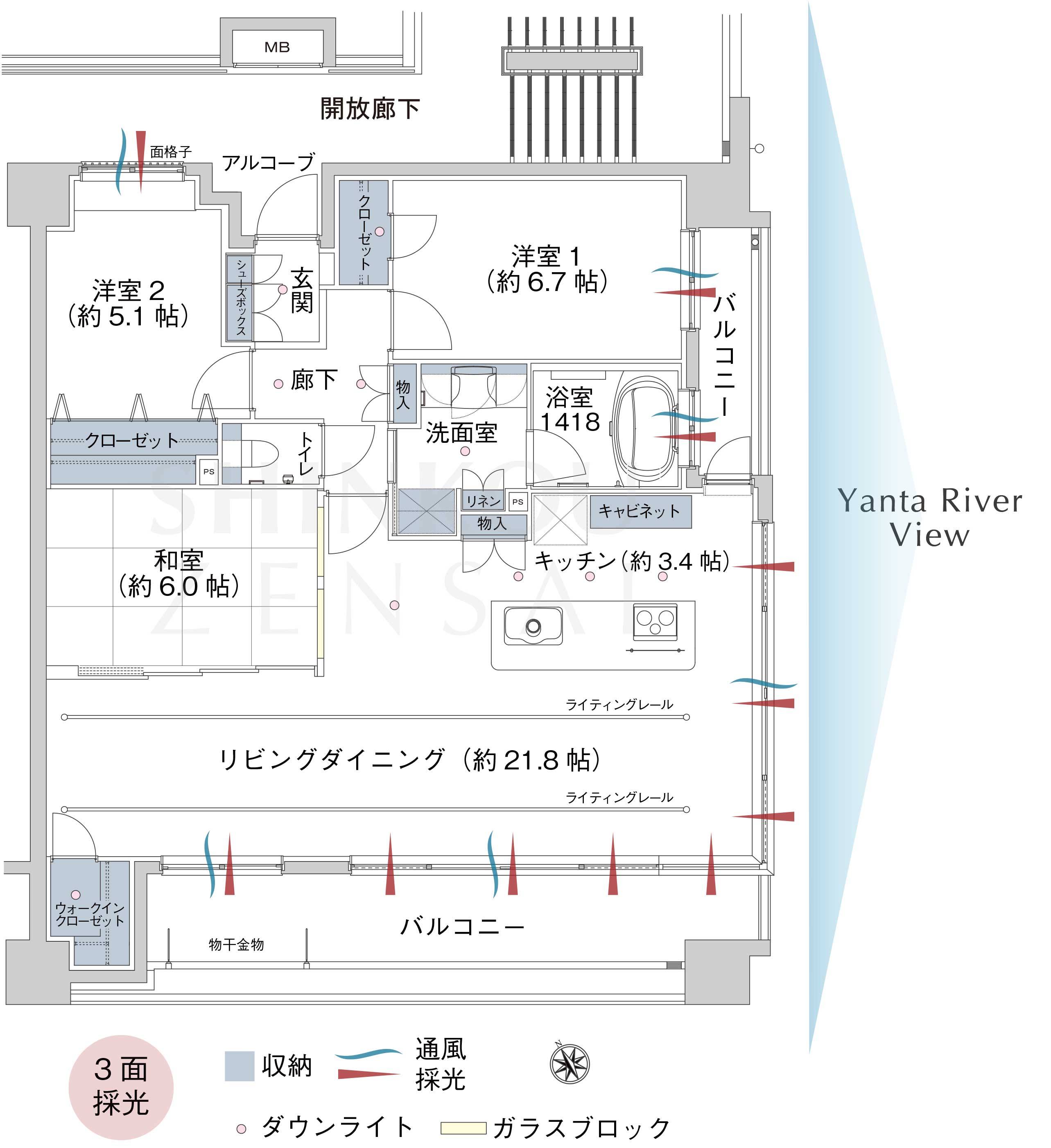 グランフォセット新白河の間取り