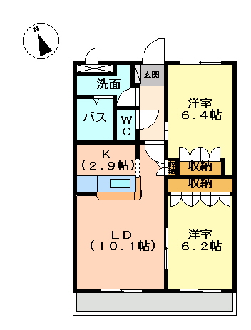 アベニール中島の間取り