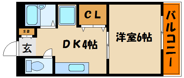 ハイツ長坂の間取り