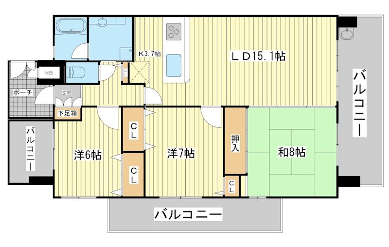 ロイヤルシャトー赤穂701の間取り