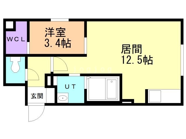 【札幌市西区八軒三条西のマンションの間取り】